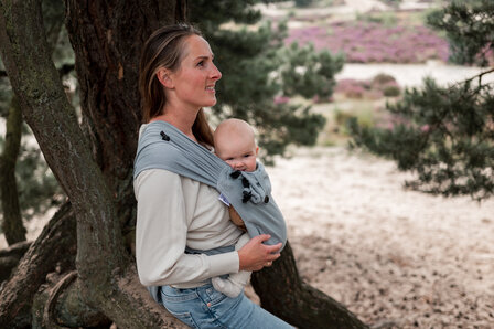 Sea Blue - Draagzak Wrap &amp; Go + Baby 