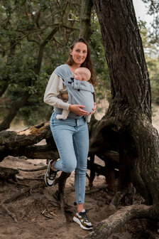 Sea Blue - Draagzak Wrap &amp; Go + Baby 