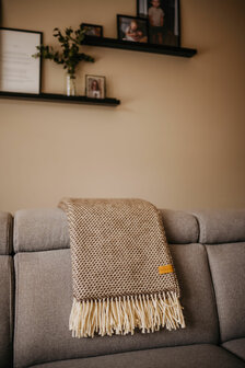 Wollen deken / plaid groot - Bruin