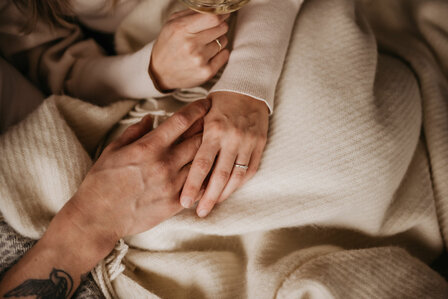 Wollen deken / plaid groot - Natural