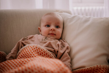 Wiegdeken wol - Oranje