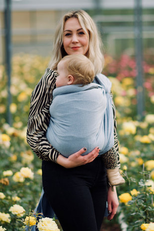 lever Middel Zin Draagdoek - oud blauw - voor baby en peuter