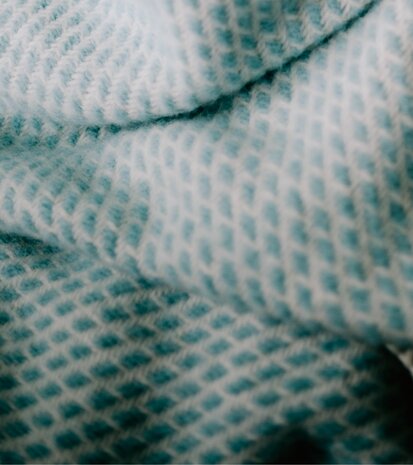 Wollen deken / plaid groot - Mint
