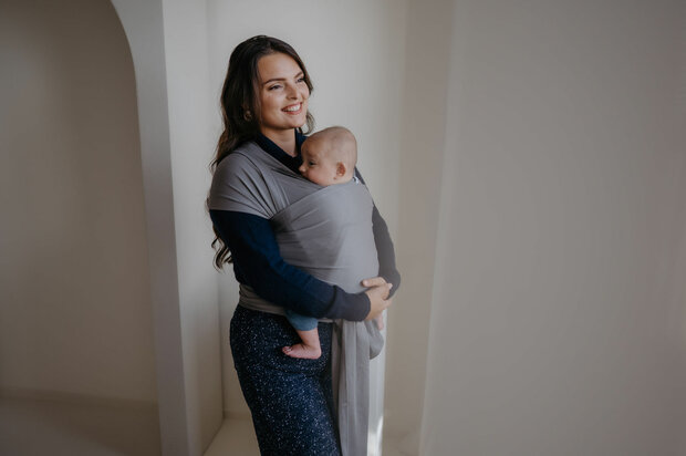 rekbare draagdoek grijs