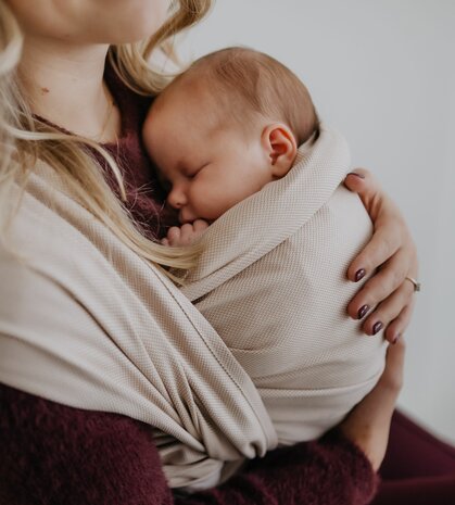 Geweven draagdoek - Café au Lait