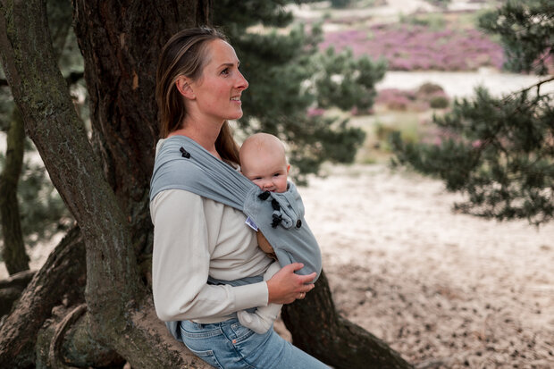 Sea Blue - Draagzak Wrap & Go + Baby 