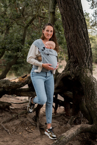 Sea Blue - Draagzak Wrap & Go + Baby 