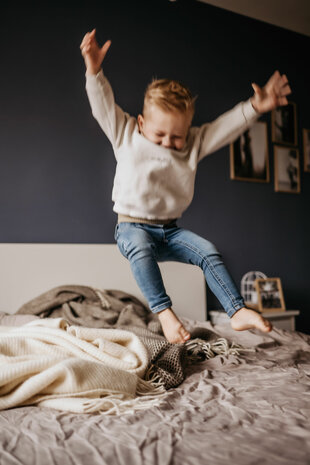 Wollen deken / plaid groot - Bruin