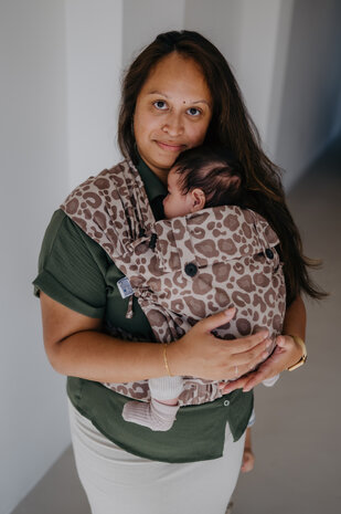 Panter bruin  - Draagzak Wrap & Go + Baby
