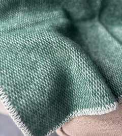 Ledikantdeken wol - Groen - 130x90 cm