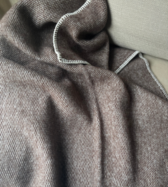 Ledikantdeken wol - Choco - 130x90 cm