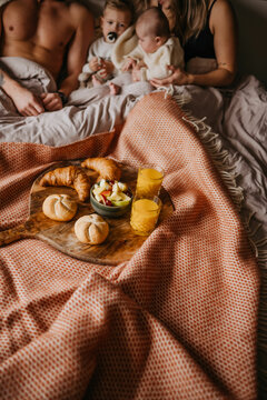 Wollen deken / plaid groot - Terracotta