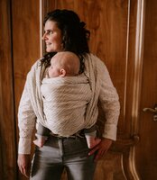 Geweven draagdoek - 100% natural - zebra - linnen/cotton