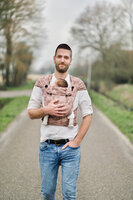 LAATSTE STUKS! Wrap & Go Baby - Leaves Rose