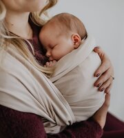 Geweven draagdoek - Café au Lait