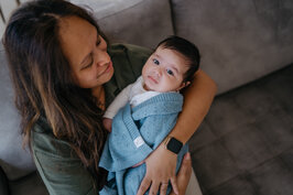 Turquoise - Merino wollen wieg- en omslagdeken - 80x100 cm - gebreid