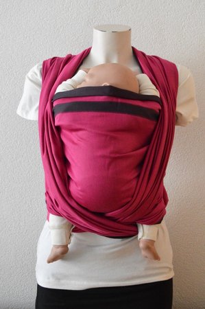 Draagdoek Dark Grey/Fuchsia Double
