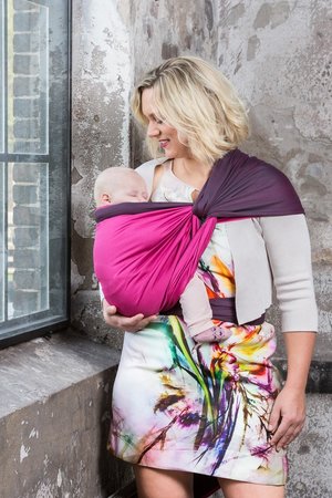 Draagdoek Dark Grey/Fuchsia Double