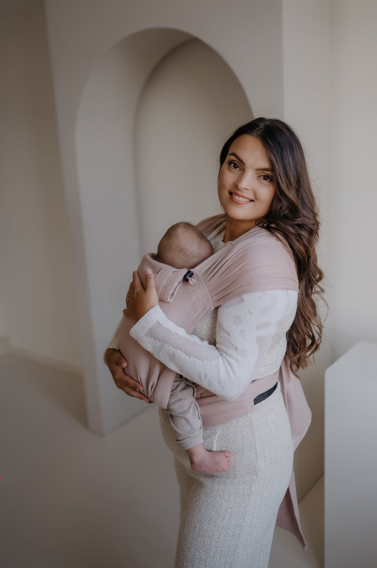 Baby in draagzak Wrap & Go + van pure baby love