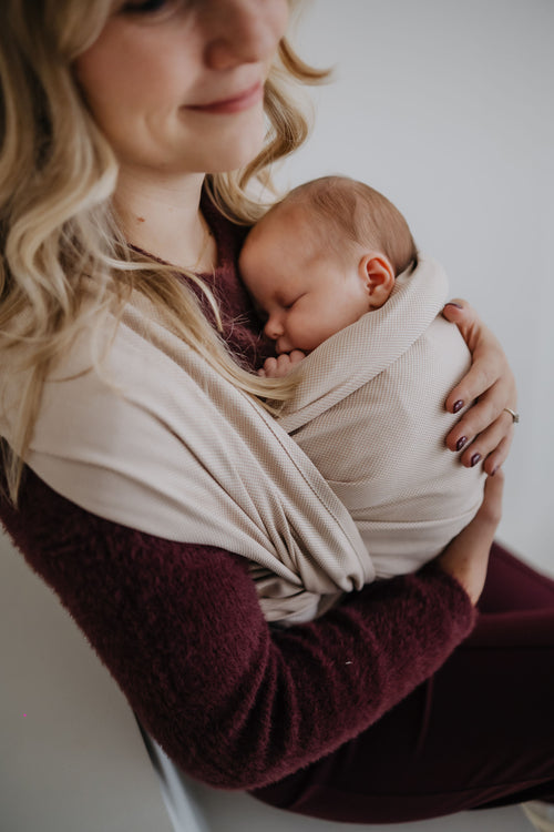 draagdoek beige geweven