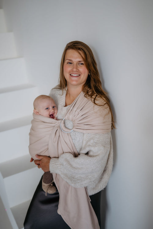 Ringsling cafe au lait beige