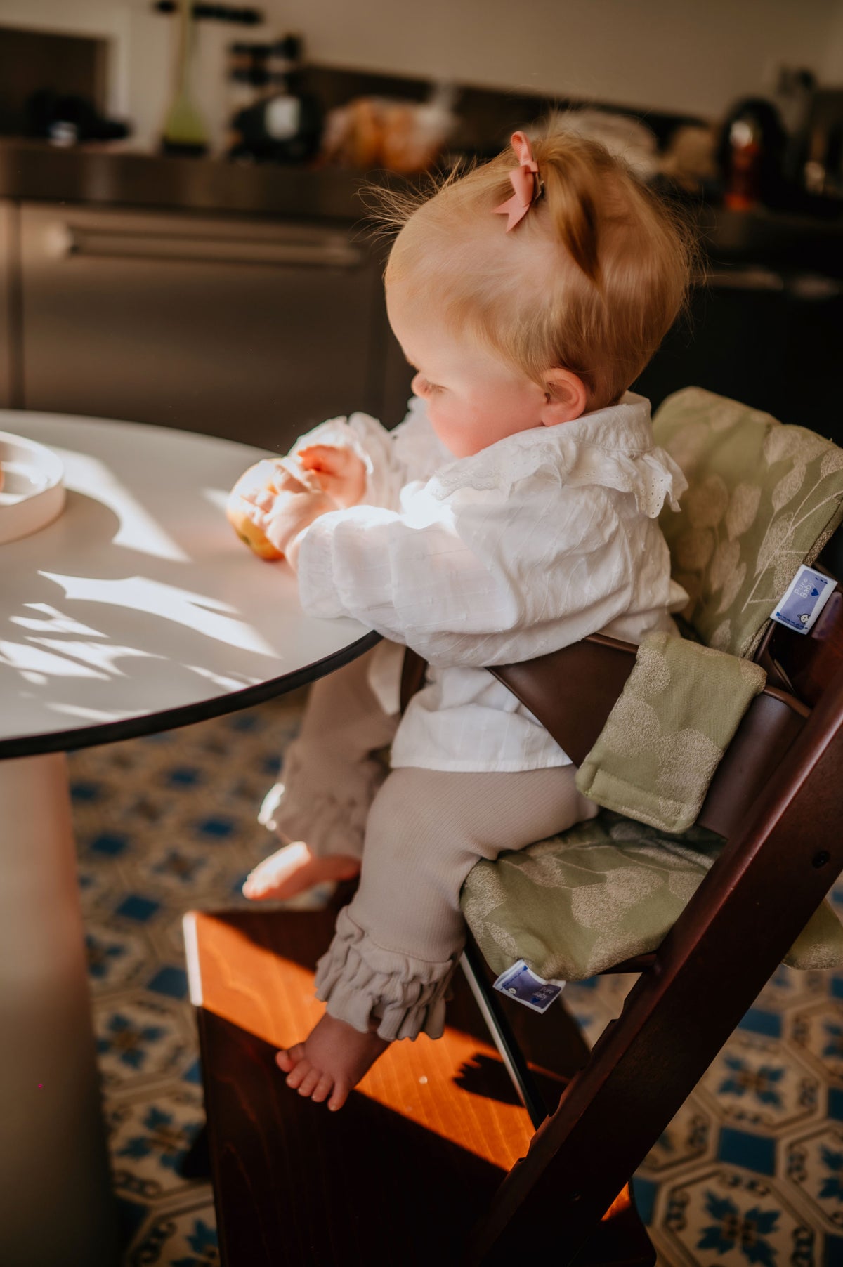 Leaves jasmijn groen - Zitkussen voor Tripp Trapp kinderstoel